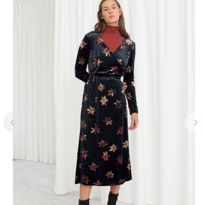 & other stories velvet dress